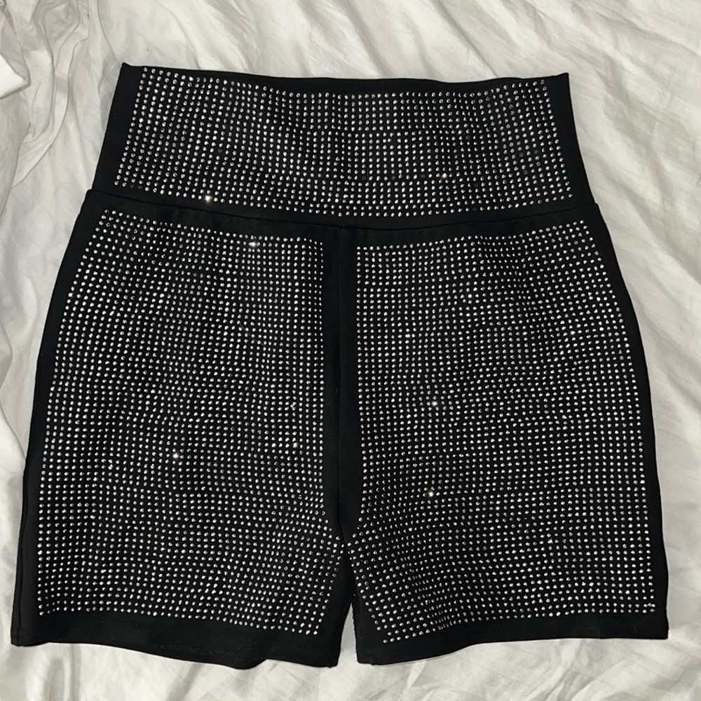 I am Gia rhinestone diamanté shorts
